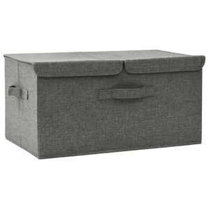 vidaXL F&ouml;rvaringsl&aring;da tyg 50x30x25 cm antracit