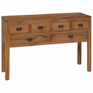vidaXL Sideboard Naturlig 110 x 35 x 75,5 cm Massivt teaktr&auml;