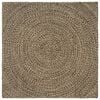 vidaXL Omr&aring;desmatta Naturlig och svart 120 x 120 cm Jute