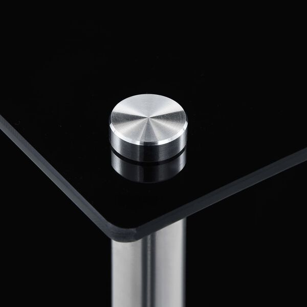 vidaXL Hylla 6 hyllplan svart 40x40x160 cm h&auml;rdat glas