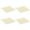 vidaXL Sittkuddar SOEST 4 st 100% Polyester Gr&auml;ddvit 50 x 50 x 3 cm