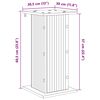 vidaXL V&auml;xtst&auml;ll H&ouml;gblank Vit 30,5 x 30 x 60,5 cm Konstruerat tr&auml;