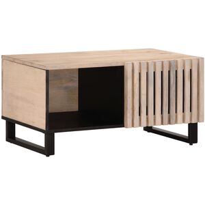 vidaXL Soffbord vit 80x51x40 cm massivt mangotr&auml;