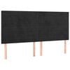 vidaXL S&auml;nggavel svart 180x5x118/128 cm sammet