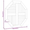 vidaXL Bordsskiva 70x70x2,5 cm &aring;ttakantig massiv teak