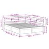 vidaXL S&auml;ng med bokhylla utan madrass vit 140x200cm massiv furu