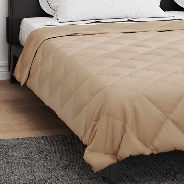 vidaXL Full &Aring;rs-Duvet Taupe 220 x 240 cm Mikrofiber