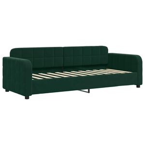 vidaXL Dagb&auml;dd m&ouml;rkgr&ouml;n 80x200 cm sammet