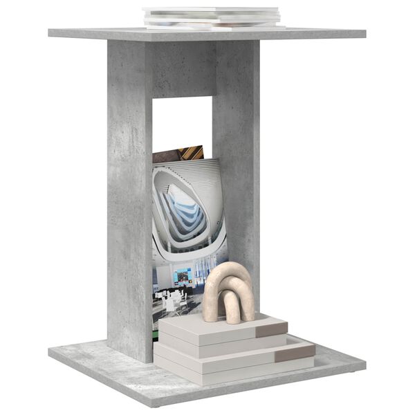 vidaXL Sidobord Betonggr&aring; 45 x 40 x 62,5 cm Konstruerat tr&auml;