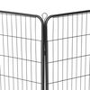 vidaXL Hundhage 8 paneler st&aring;l 80x100 cm svart
