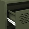vidaXL Skänk olivgrön 68x39x58,5 cm kallvalsat stål