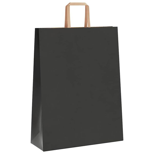 vidaXL Pappersp&aring;sar 250 st med handtag svart 32x12x42 cm
