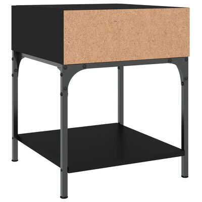 vidaXL Sängbord svart 40x41x50 cm konstruerat trä