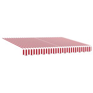vidaXL Utdragbar markis R&ouml;d och Vit 300 x 250 cm Tyg och Metall