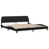 vidaXL Bed "Viana" with Mattress Black and White 200x200 cm Faux Leather