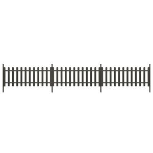 vidaXL Staket med stolpar 3 st WPC 614x80 cm