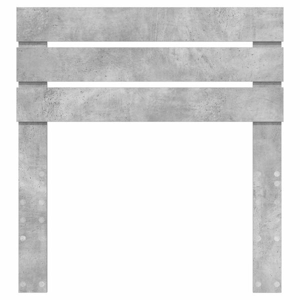 vidaXL Huvudgavel Betonggr&aring; 90 cm Konstruerat tr&auml;