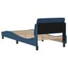 vidaXL Bed Frame with Headboard "Dover" Blue 80x200 cm Fabric