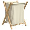 vidaXL Tv&auml;ttkorg gr&auml;ddvit 45x55x63,5 cm bambu