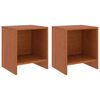 vidaXL S&auml;ngbord 2 st honungsbrun 35x30x40 cm massiv furu