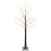 vidaXL Sn&ouml;t&auml;ckt LED-julgran Brun 22 x 22 x 150 cm Plast 232 LED-lampor