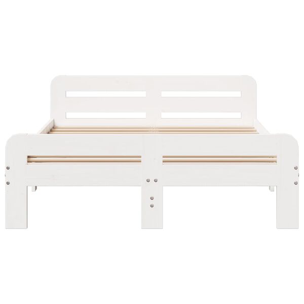 vidaXL S&auml;ngram utan madrass vit 180x200 cm massiv furu