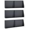 vidaXL St&ouml;dv&auml;gg 6 st 60 x 12 x 30 cm St&aring;l Antracit