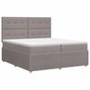 vidaXL Kontinentals&auml;ng med madrass Taupe 200 x 200 cm Tyg