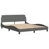 vidaXL Bed Frame without Mattress "Hanko" Dark Grey 160x200 cm Fabric