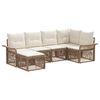 vidaXL Tr&auml;dg&aring;rdsoffset 6 pcs Beige konstrotting