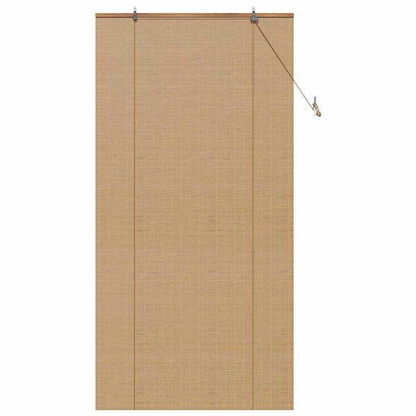 vidaXL Rullgardin med gardiner Brun 120 x 220 cm Bambu
