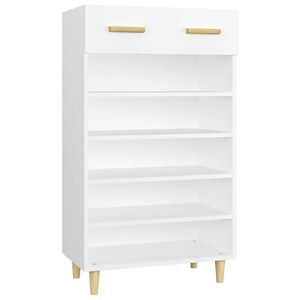 vidaXL Skosk&aring;p vit 60x35x105 cm konstruerat tr&auml;