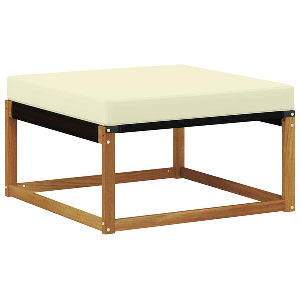 vidaXL Utomhussoffset med kudde 4 pcs Naturlig och Gr&auml;dde