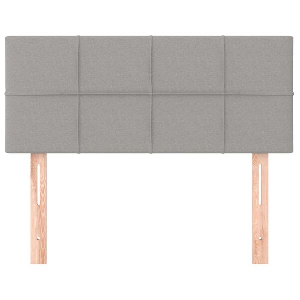 vidaXL Sänggavel ljusgrå 100x5x78/88 cm tyg