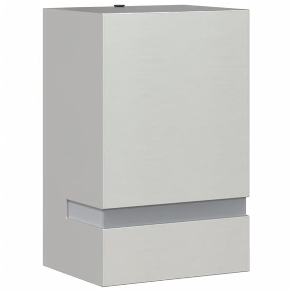 vidaXL Utomhusvägglampa 2 st silver rostfritt stål