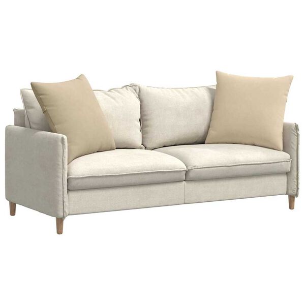 vidaXL Sofakuddar 2 pcs Kr&auml;m 60 x 60 cm tyg