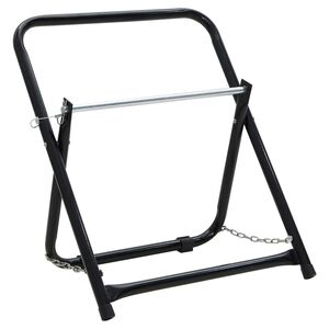 vidaXL Slangvinda 48 cm 45 kg svart pulverlackerat st&aring;l