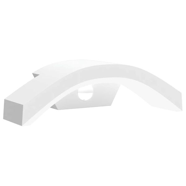 vidaXL Utomhusv&auml;gglampa LED med sensor vit gjuten aluminium