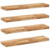 vidaXL Sv&auml;vande hyllor 4 st 80x20x4 cm behandlat massivt akaciatr&auml;