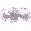 vidaXL Matgrupp f&ouml;r tr&auml;dg&aring;rden med dynor 7 delar beige konstrotting
