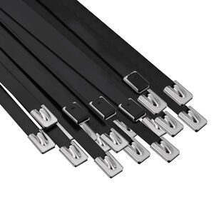 vidaXL Kabelbindare 50 st 7,9 x 400 mm Svart