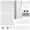 vidaXL St&auml;ngselstolpe Silver 10 x 1,2 m (36 mm n&auml;t) St&aring;l