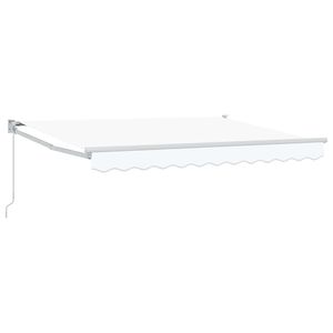 vidaXL Utdragbar markis Vit 3,5 x 2 m Polyester och aluminium