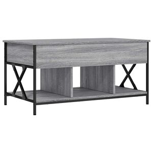 vidaXL Soffbord gr&aring; sonoma 100x55x50 cm konstruerat tr&auml; och metall
