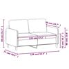 vidaXL Soffa 2-sits m&ouml;rkgr&aring; 120 cm tyg