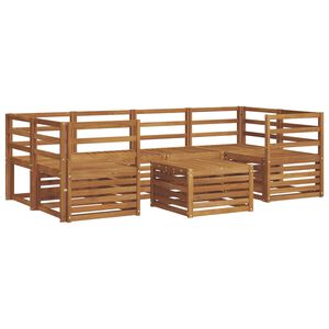 vidaXL Utomhussoffset 7 pcs Naturf&auml;rg Massivt Akaciatr&auml;