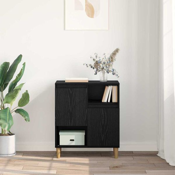 vidaXL Sideboard Svart ek 35 x 60 x 70 cm Konstruerat tr&auml;