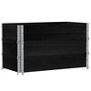 vidaXL Pallkragar 3 st svart 100x50 cm massivt furu
