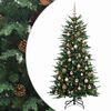 vidaXL Plast Hingad Julgran 150 cm 150 LED-lampor Varmvit PE & PVC