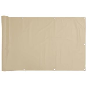 vidaXL Balkongsk&auml;rm beige 90x500 cm oxfordtyg